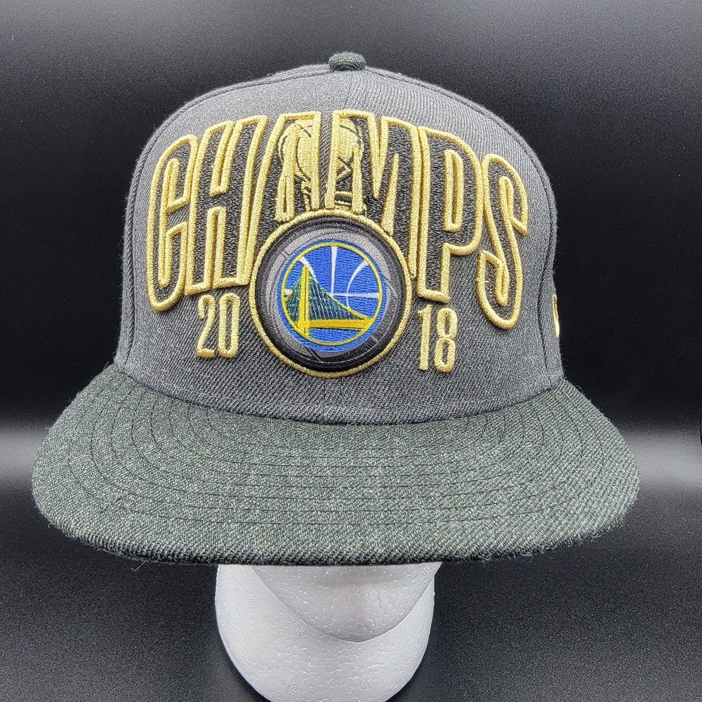 Golden State Warriors NEW ERA 2018 NBA Championship 9FIFTY Snapback Hat Grey New